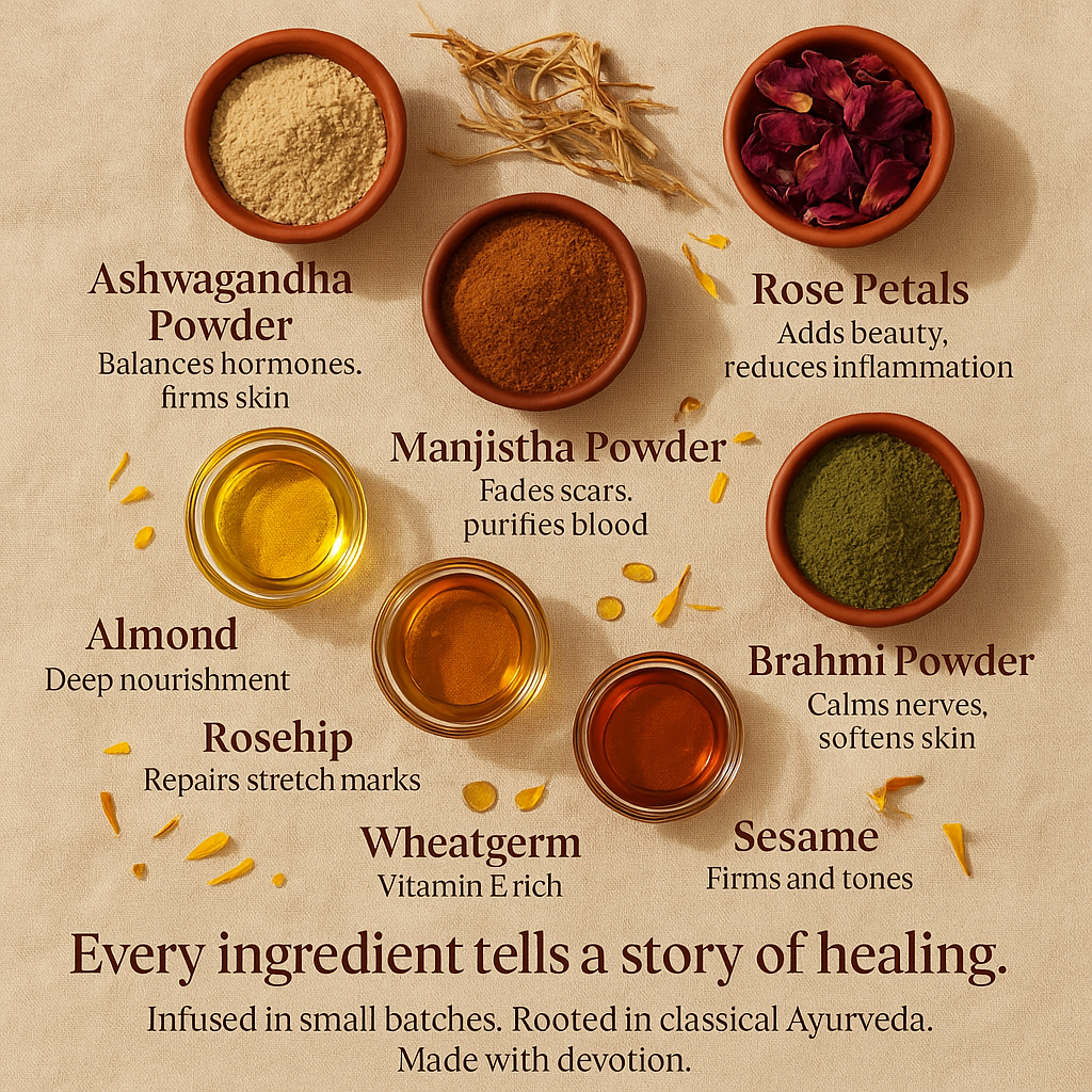 Keshavi Garbh Sneha — Ritual Body Care for Stretch Marks & Skin Renewal