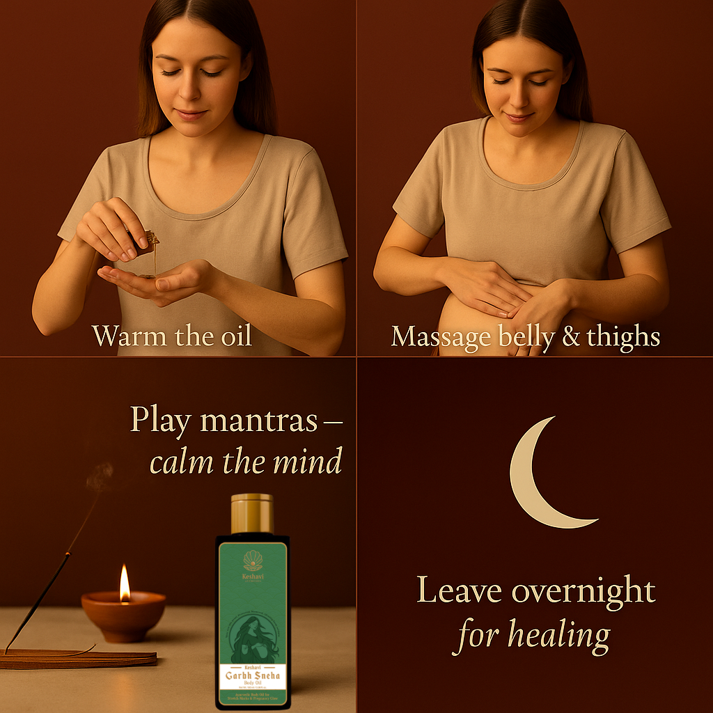 Keshavi Garbh Sneha — Ritual Body Care for Stretch Marks & Skin Renewal